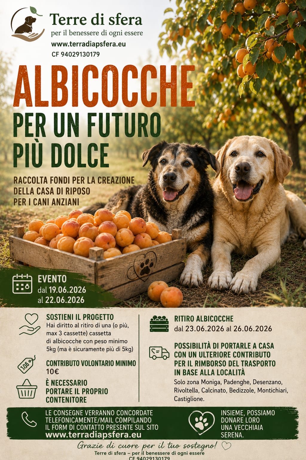 Locandina evento Albicocche per un futuro più dolce di Terre di sfera