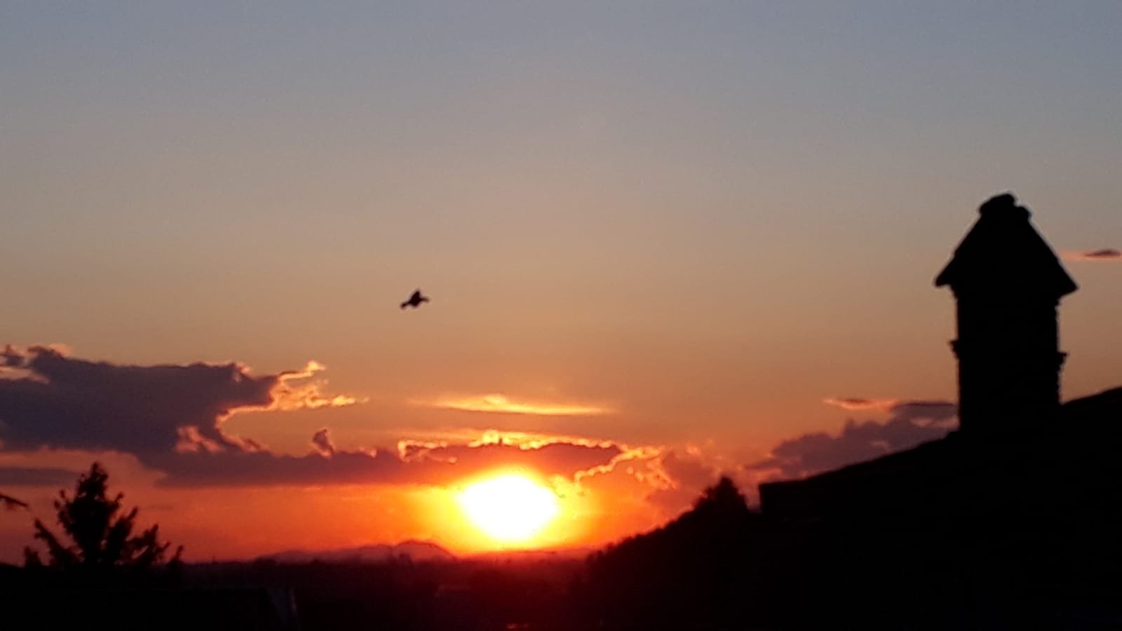 Tramonto sui campi